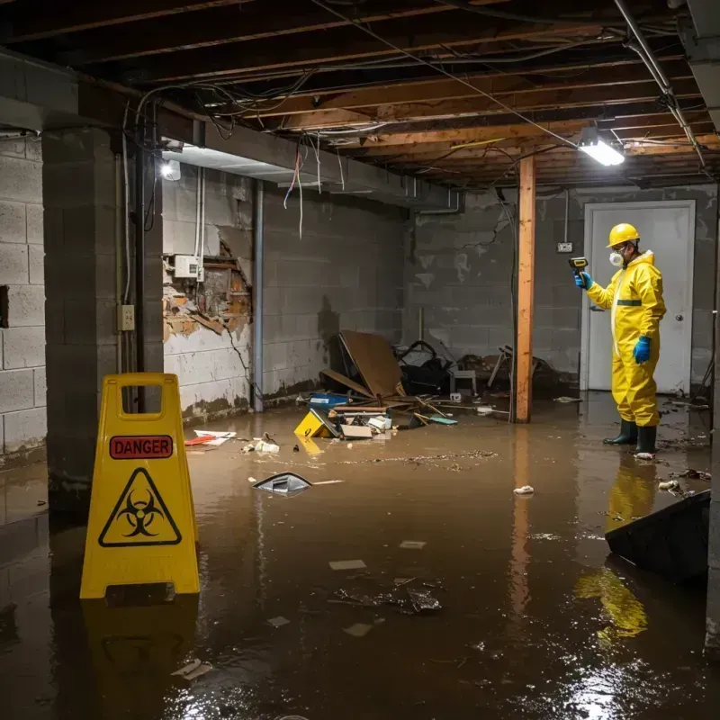 Flooded Basement Electrical Hazard in Montrose, MI Property